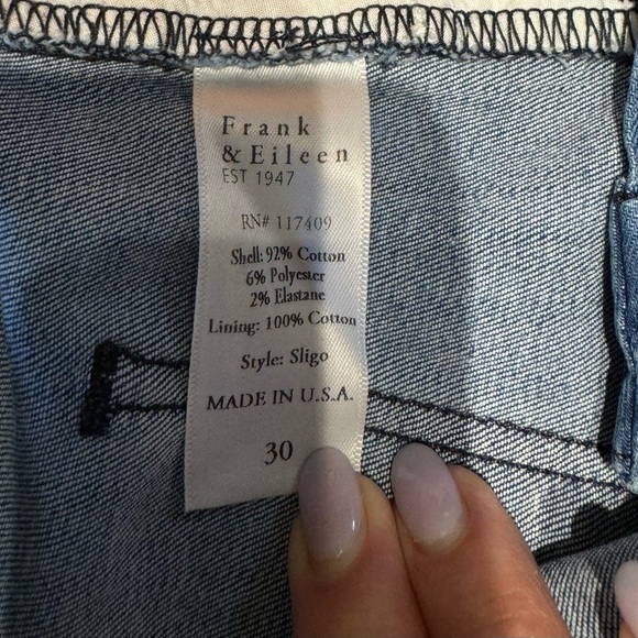 Frank and Eileen slingo denim size 30 2022 wash. Washed on gentle and hung dry - Picture 4 of 4